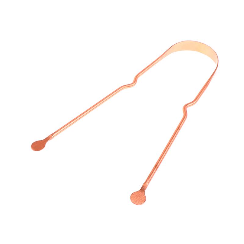 Cheap 1Pc Pure Copper Tongue Scraper Copper Tongue Cleaner Oral
