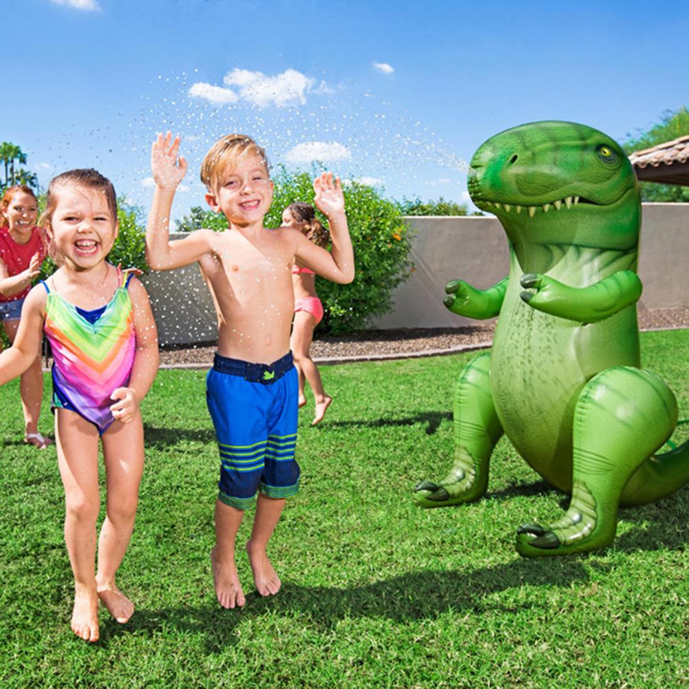 happy dino grass water sprayer sprinkler inflatable outdoor garden toy
