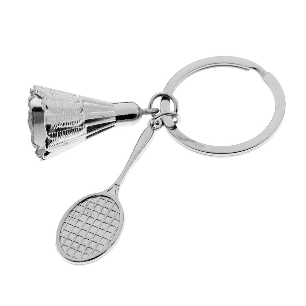 Buy Badminton Racket / Racquet and Shuttlecock Keychain Keyring Pendant at affordable prices