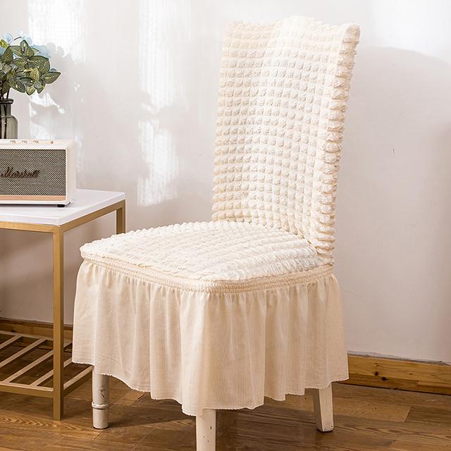Cheap Seersucker Chair Cover Long Skirt Chair Covers for Dining Room