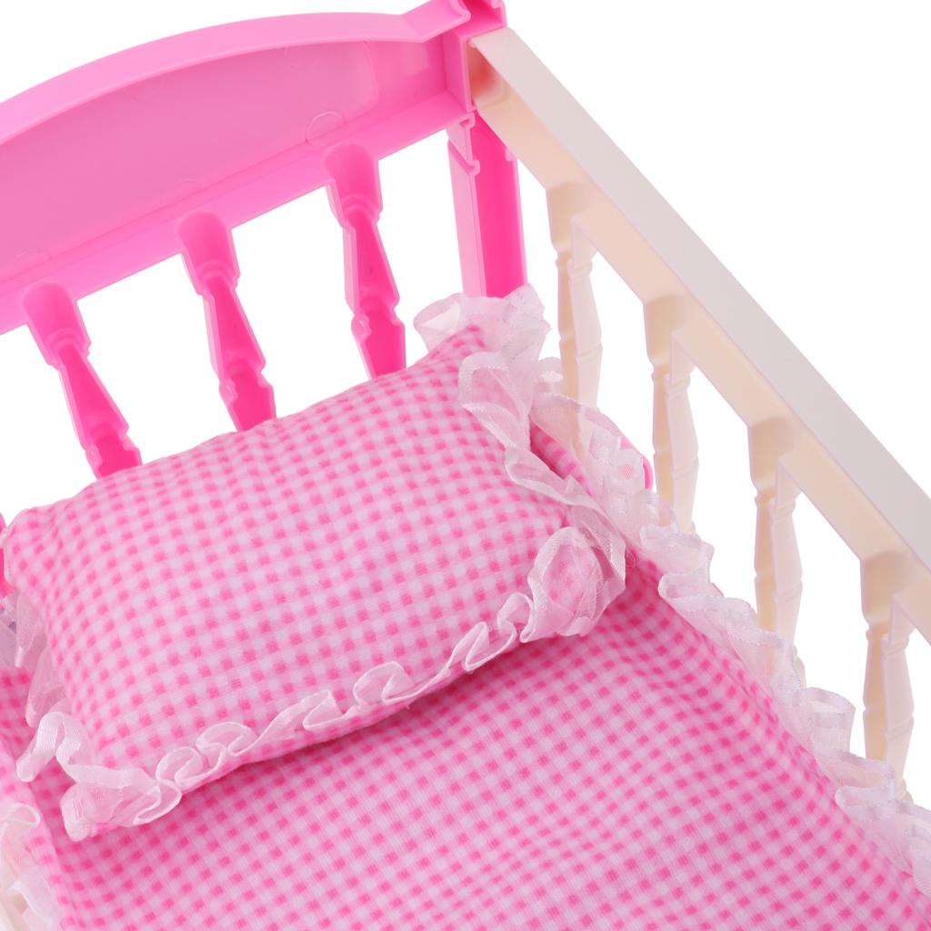 Realistic Baby Doll Bed Cradle Bouncer Chair Set for 9"11" Reborn Toy