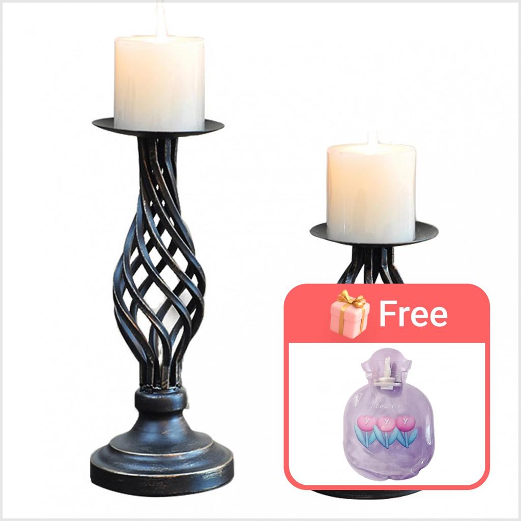 Buy Iron Candle Decorative Hollow Out Holder Elegant Metal Stable