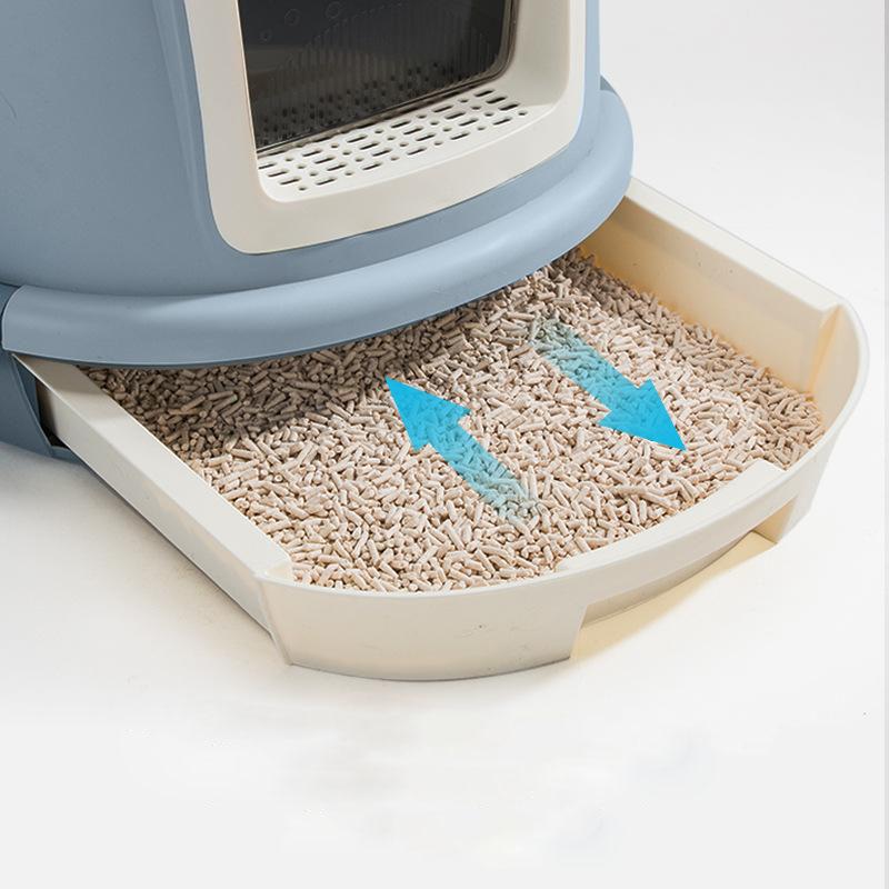 Cheap Cat Litter Box Fully Enclosed Drawer Type Toilet Extra Large Poop