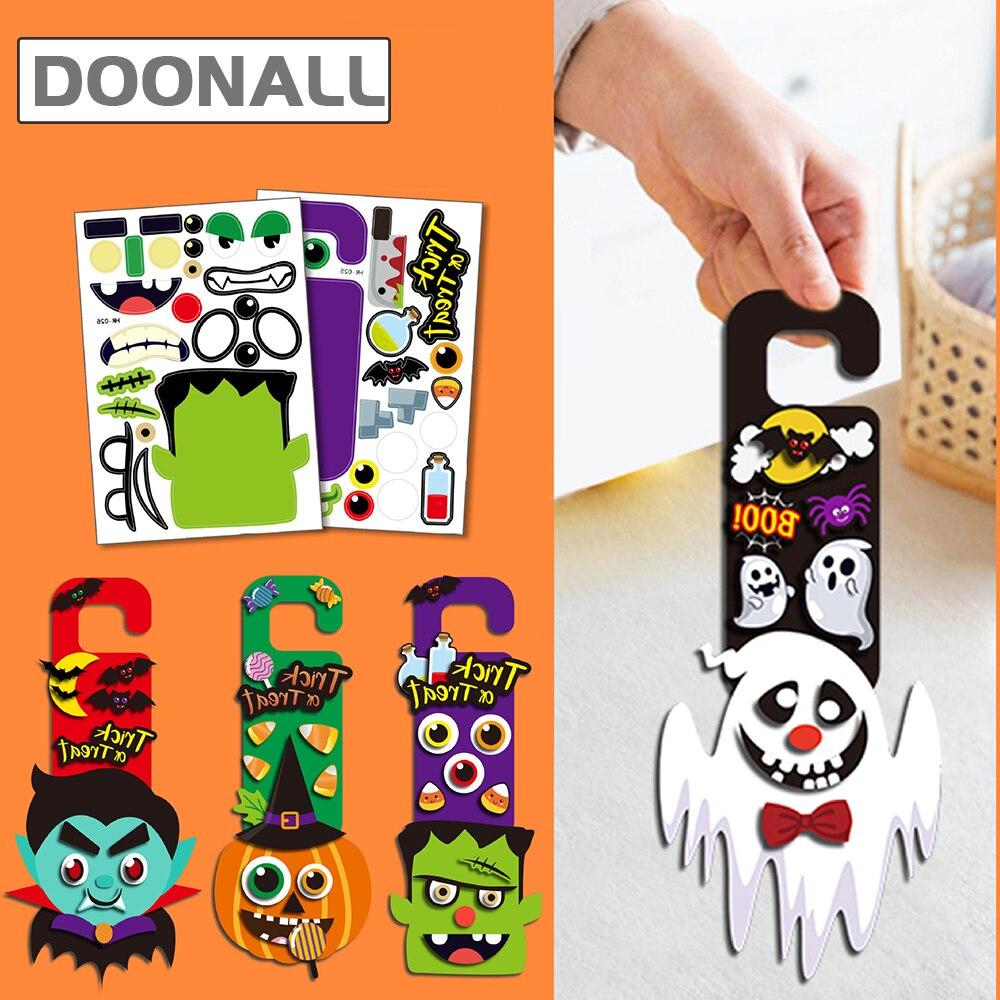 Cartoon Halloween Decorations Door Stickers Pumpkin Holiday Stickers
