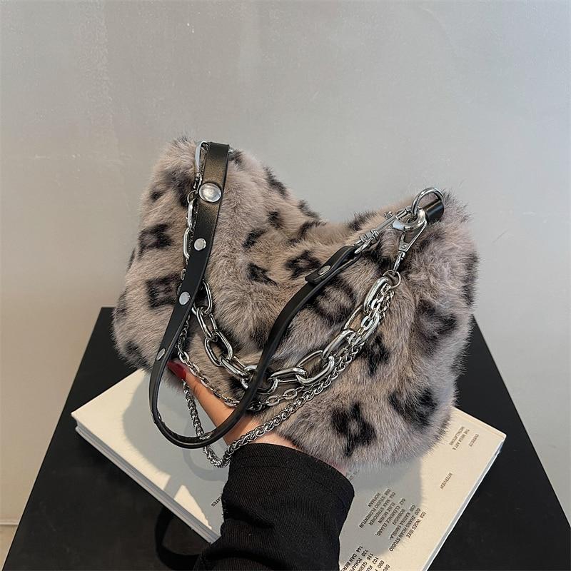 Buy Winter Warm Plush Shoulder Bag Women Luxury Designer Fluffy Faux