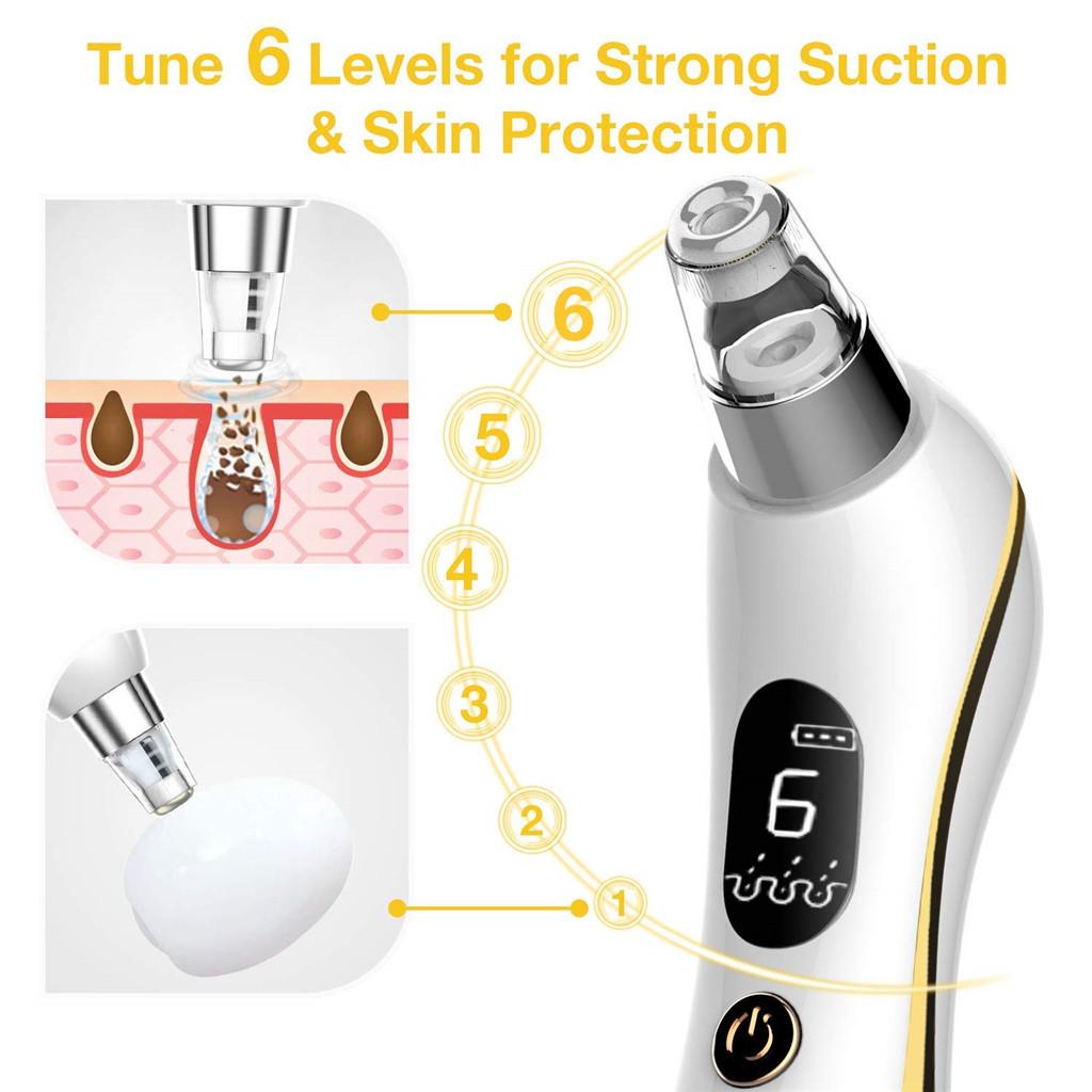 Buy 6 Level Pro Blackhead Remover Strong Suction Pore Vacuum for Nose