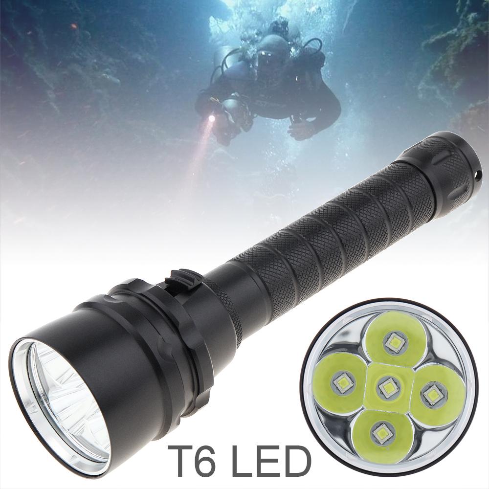 Cheap 10000 Lumens Professional Diving Flashlight XMT6 LED 200M