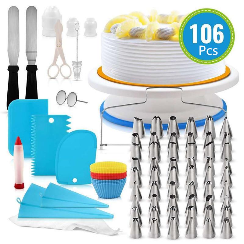 106Pcs Professional Stainless Steel DIY Baking Tools Cake Decorating