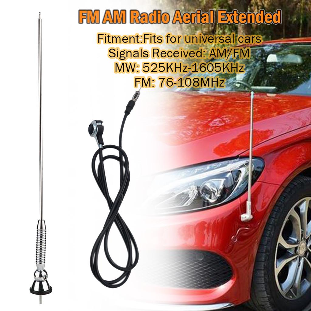 Car Roof Booster Antenna FM AM Radio Aerial Extended Spring Soft Rod