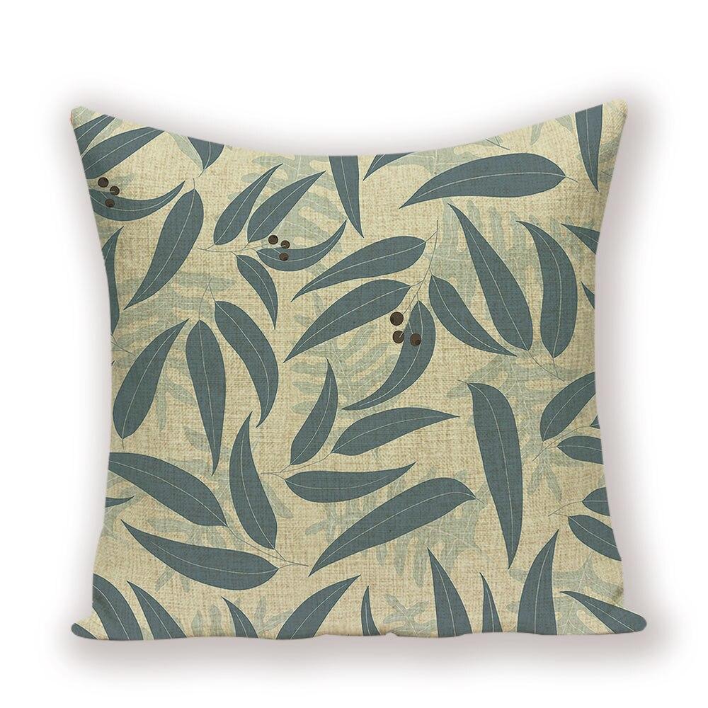 Satın alın Tropical Leaf Cushion Cover Spring Plant Leaf Pillows Covers