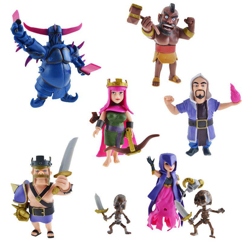 8PC Clash Clans COC Action Figure Supercell Model Phone Game Character