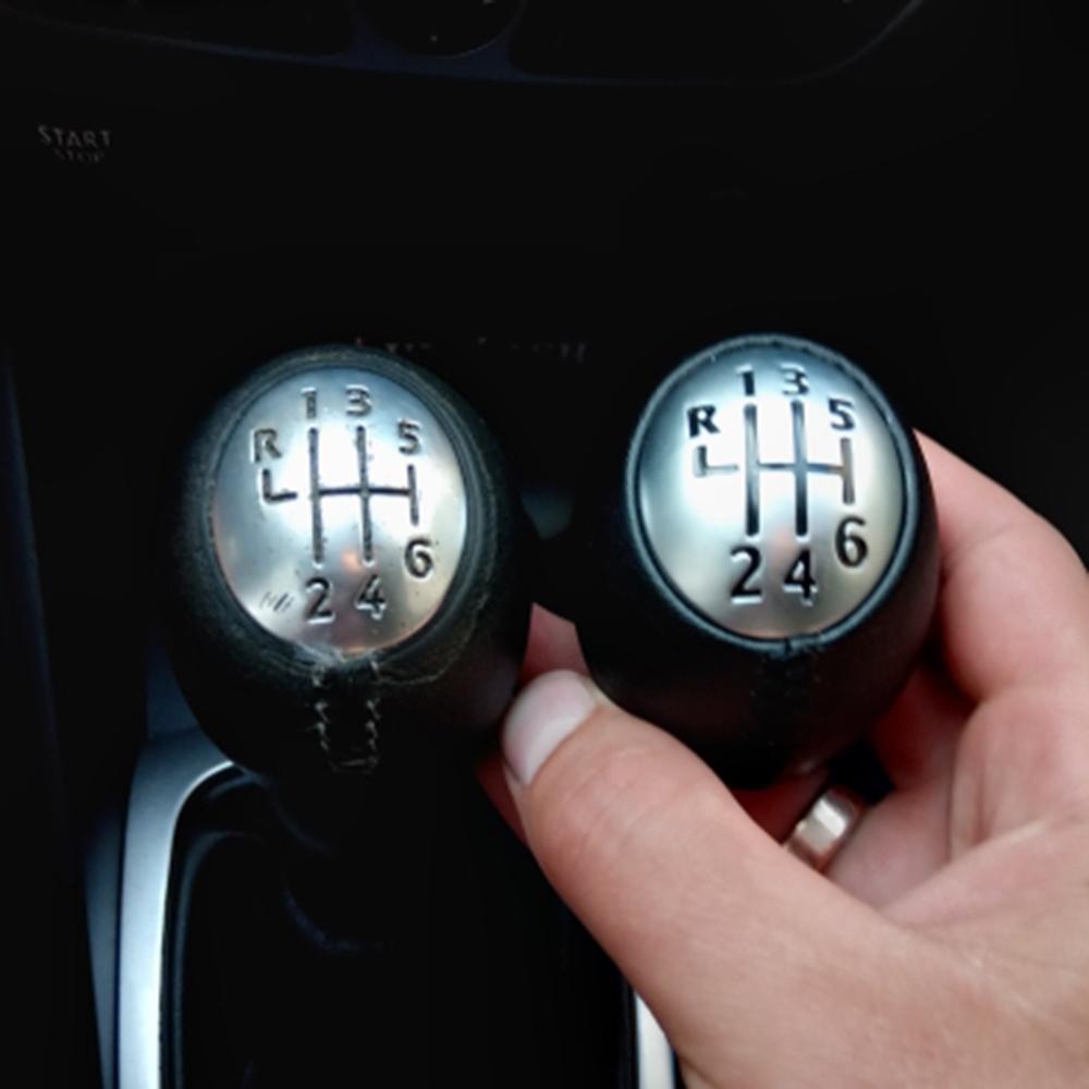 Cheap PU Leather 6 Speed Gear Shift Knob Lever Stick Pen For Renault