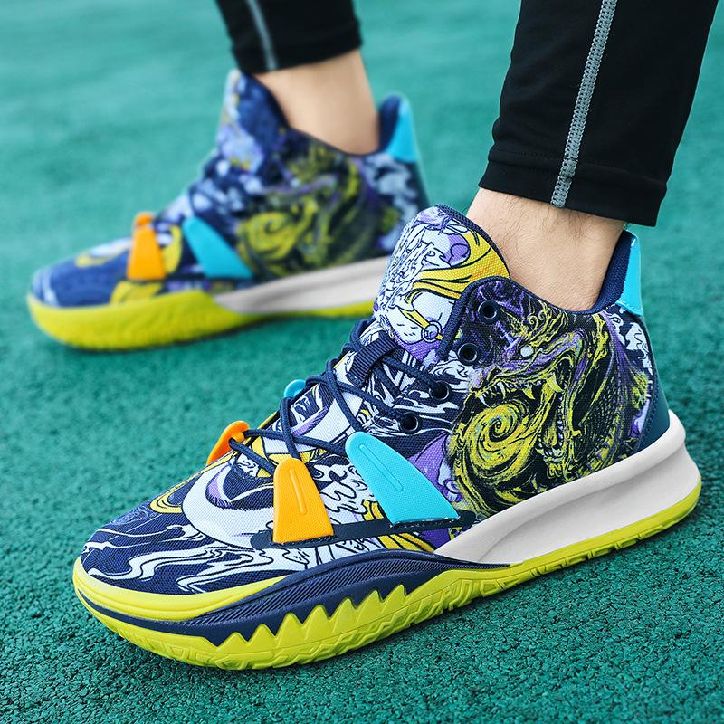 Buy Men's Spring New Breathable Graffiti Basketball Shoes Running Shoes at affordable prices