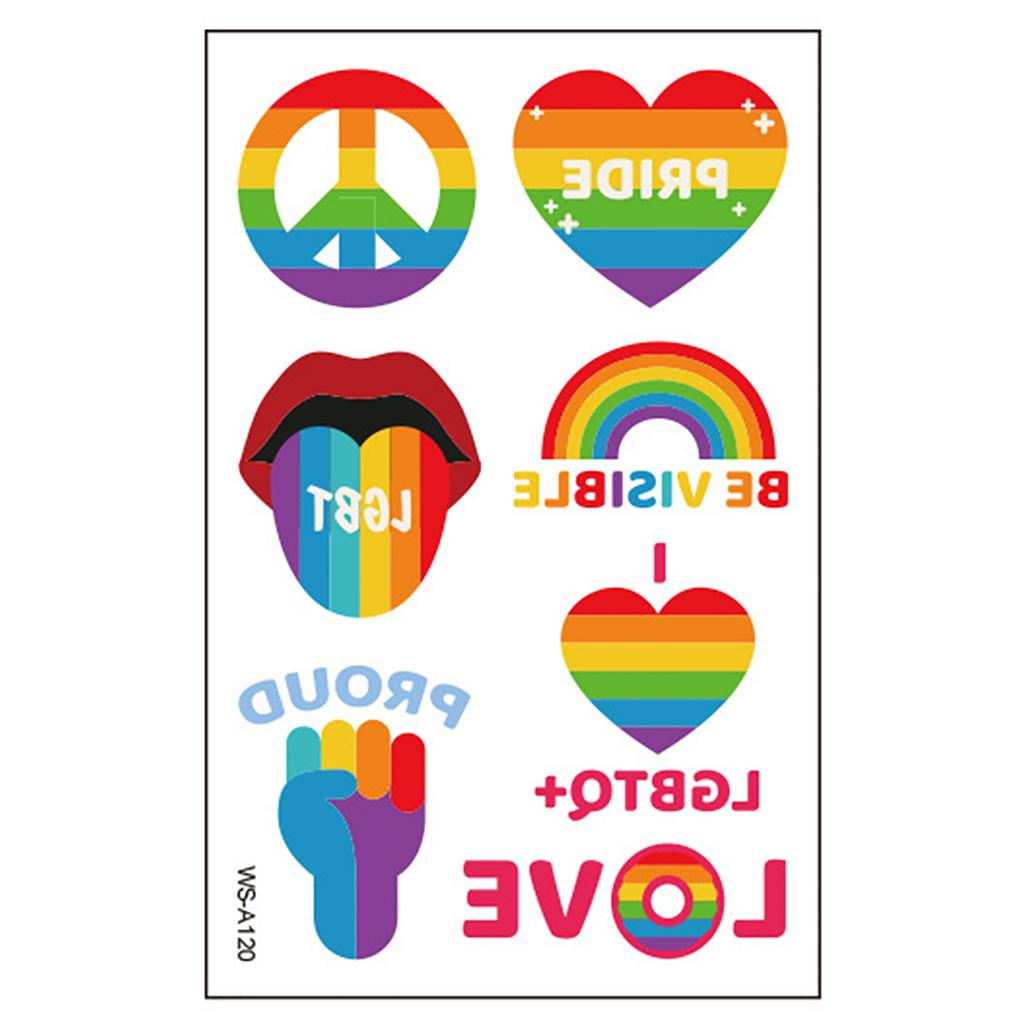 10Pcs Lgbt Rainbow Temporary Tattoos Autocollants Visage Imperméable À L'eau Acheter À Prix Bas — Livraison Gratuite, Avis Réels Avec Des Photos — Joom 1024_x_1024_jpg