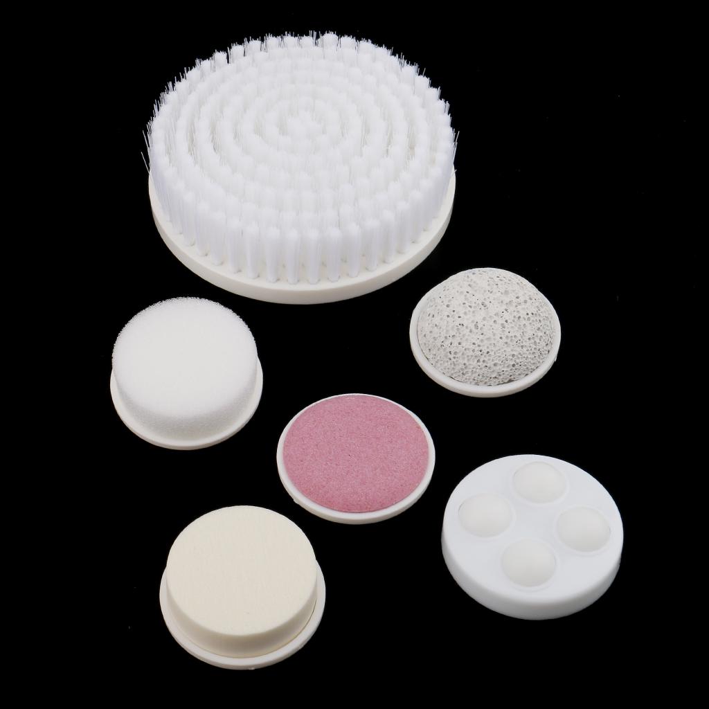 Electric Facial Clean Face Skin Care Brush Rotary Massager With 7 Head