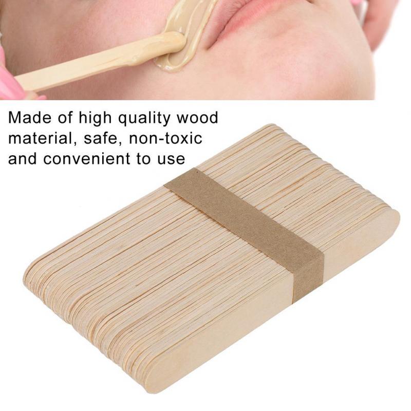 Buy 50pcs Wooden Wax Spatula Tongue Depressor Disposable Facial Mask