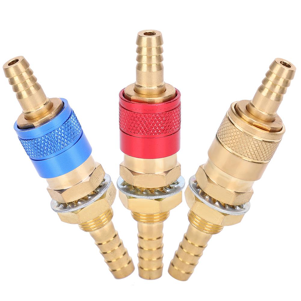 8mm Pair of Water Cooled & Gas Adapter Quick Connector Fitting for MIG