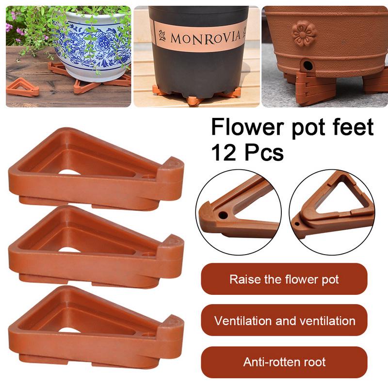Buy 12pcs/Pack Pot Toes Flower Pot Feet For Outdoor Planters at