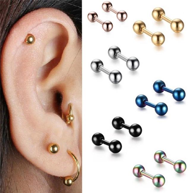 Buy Stainless Steel 4mm Round Ball Ear Stud Earrings Tragus Helix