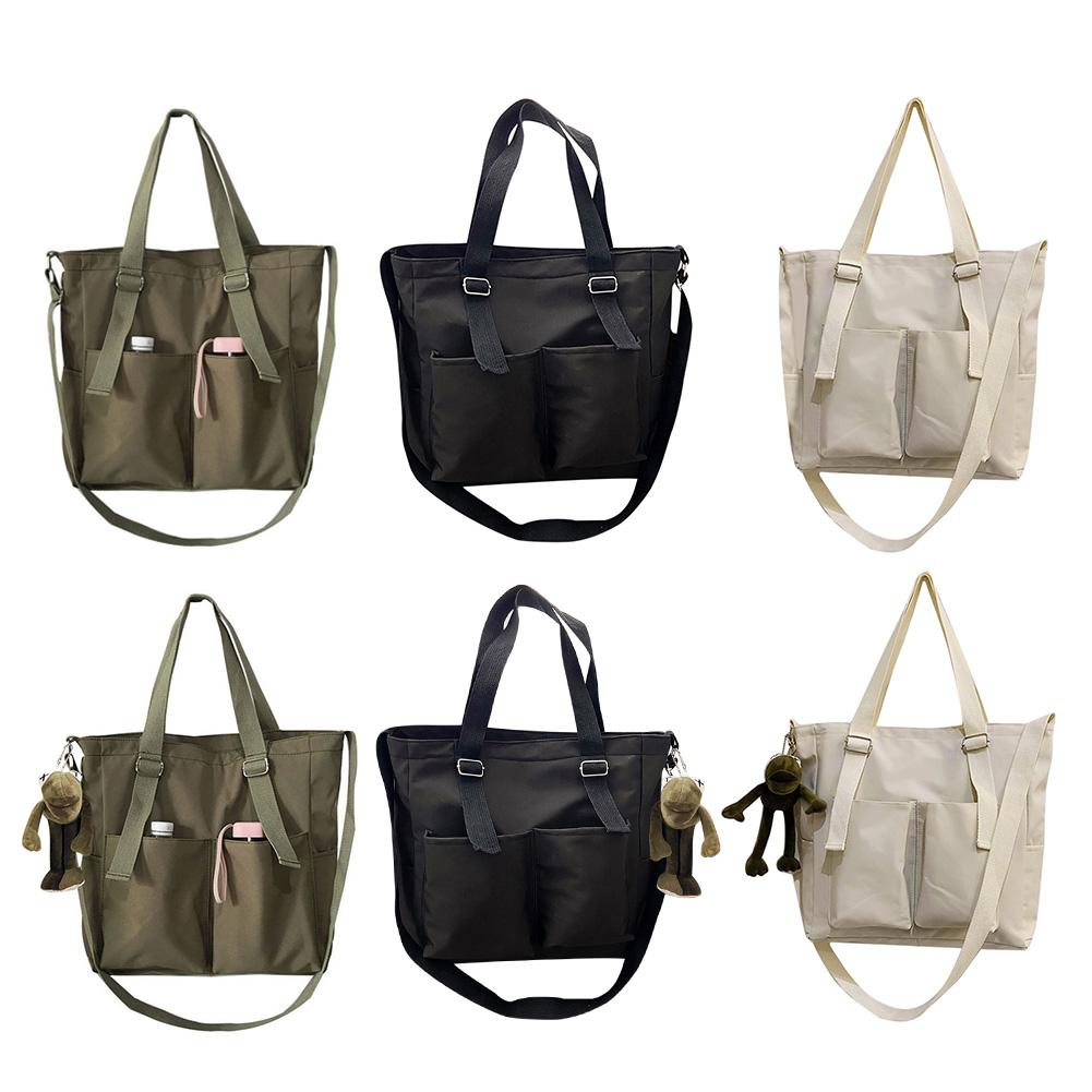 Buy Women Fashion Nylon Handbags Large Capacity Solid Color Shoulder