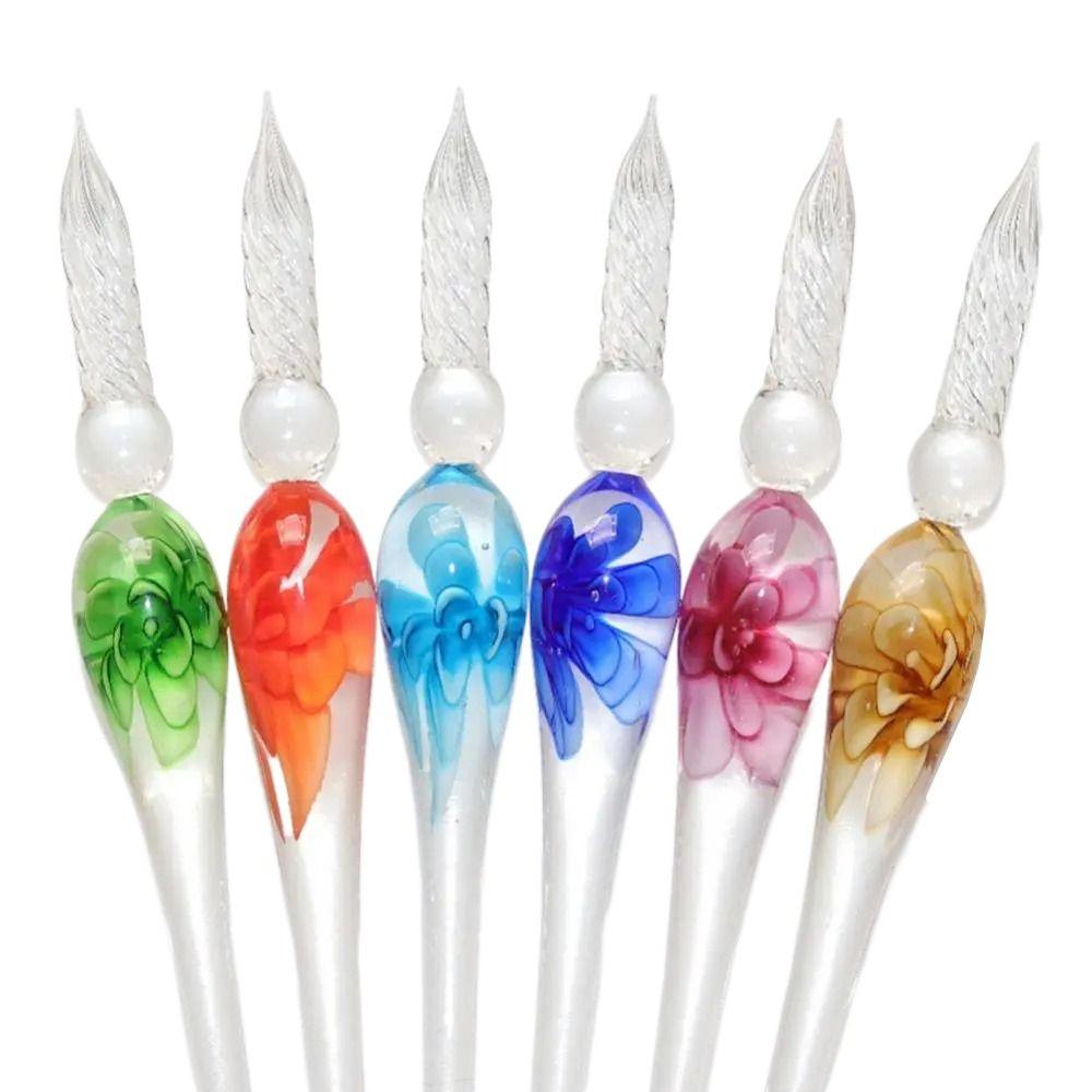 Filling Ink Floral Dip Pen Vintage Dipping Ink Pen DIY Craft Glass
