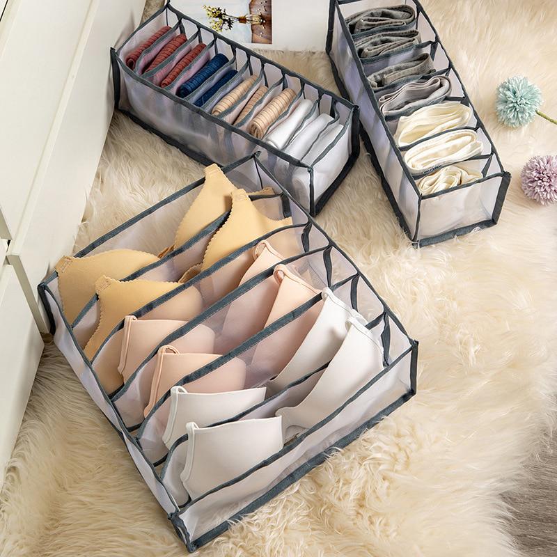 Buy 7/11 Grids Folding Underwear Storage Box Closet Drawer Divider