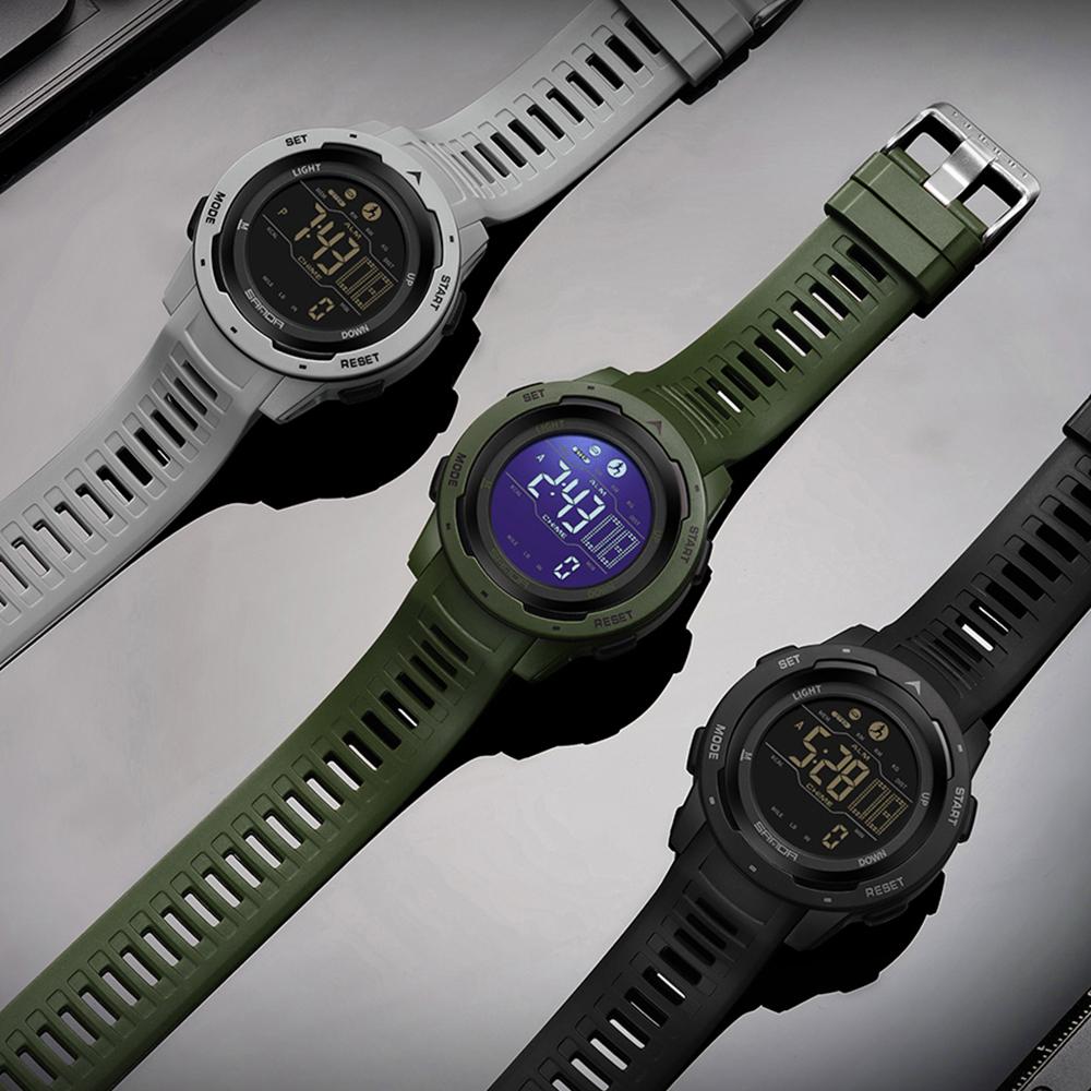 Cheap SANDA Brand Men Watches Sports Pedometer Calories 50M Waterproof