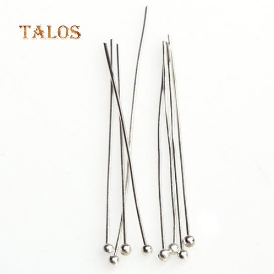 Cheap 100Pcs Silvery Color Tone Ball End Pins Jewelry Making Findings DIY Crafts Headpins