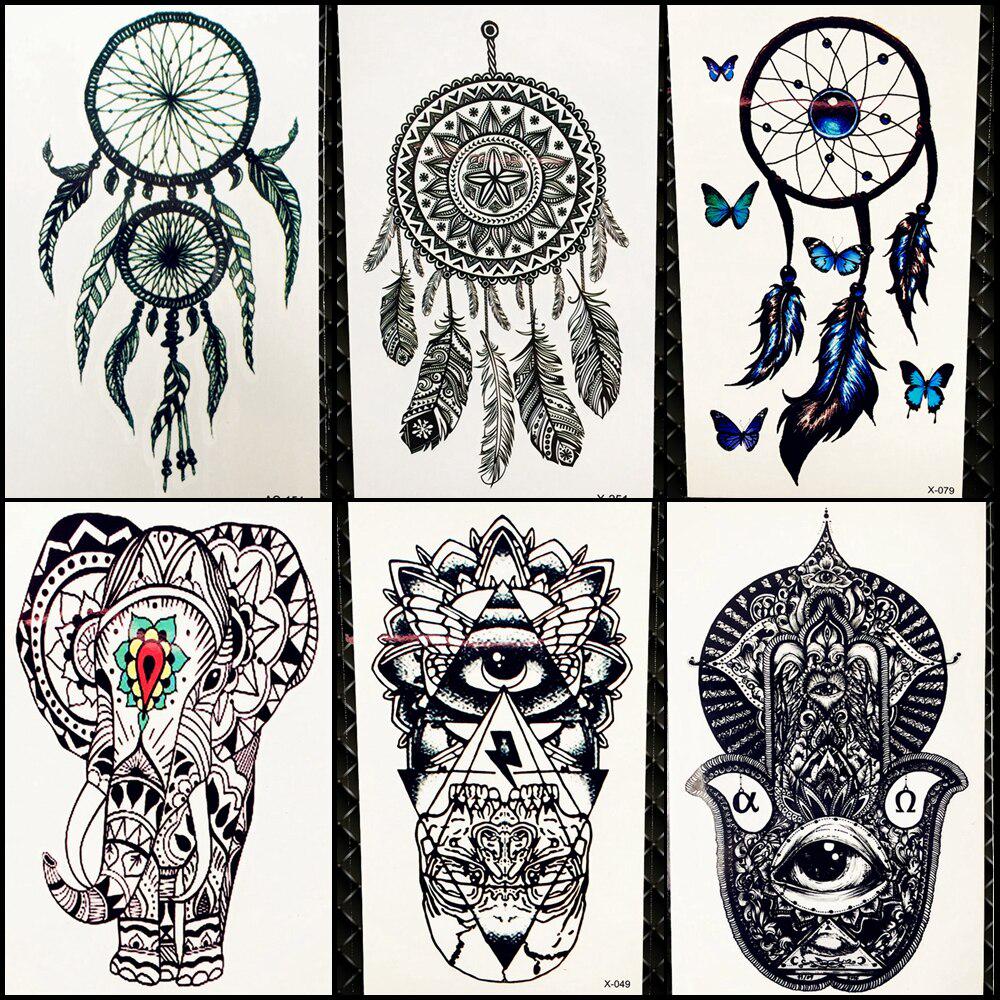 Buy 1Pc Dreamcatcher Tattoo Stickers Tribal Ganesha Arm Temporary Tattoo For Men Black Neck Tattoo Henna At Affordable Prices — Free Shipping, Real Reviews With Photos — Joom 1000_x_1000_jpg