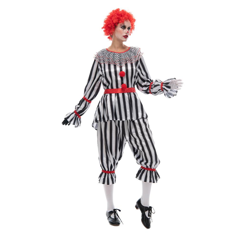 Lady's Clown Costume Adult Halloween Women's Creepy Circus Fancy Dress Black&White Kjøp Billig — Fri Frakt, Ekte Anmeldelser Med Bilder — Joom
