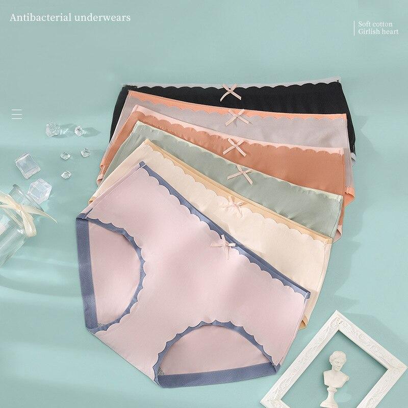 Satın alın Seamless Panties for Women MidWaist Ruffle Underpants Women
