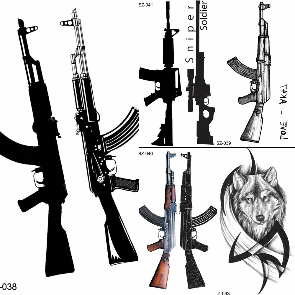 Kreative Ak47 Guns Temporäre Tattoos Für Frauen Männer Fake Fashion Body Art 3D Tatoos Decal Für Urlaub Günstig Kaufen — Preis, Kostenlose Lieferung, Echte Bewertungen Mit Fotos — Joom 1000_x_1000_jpg