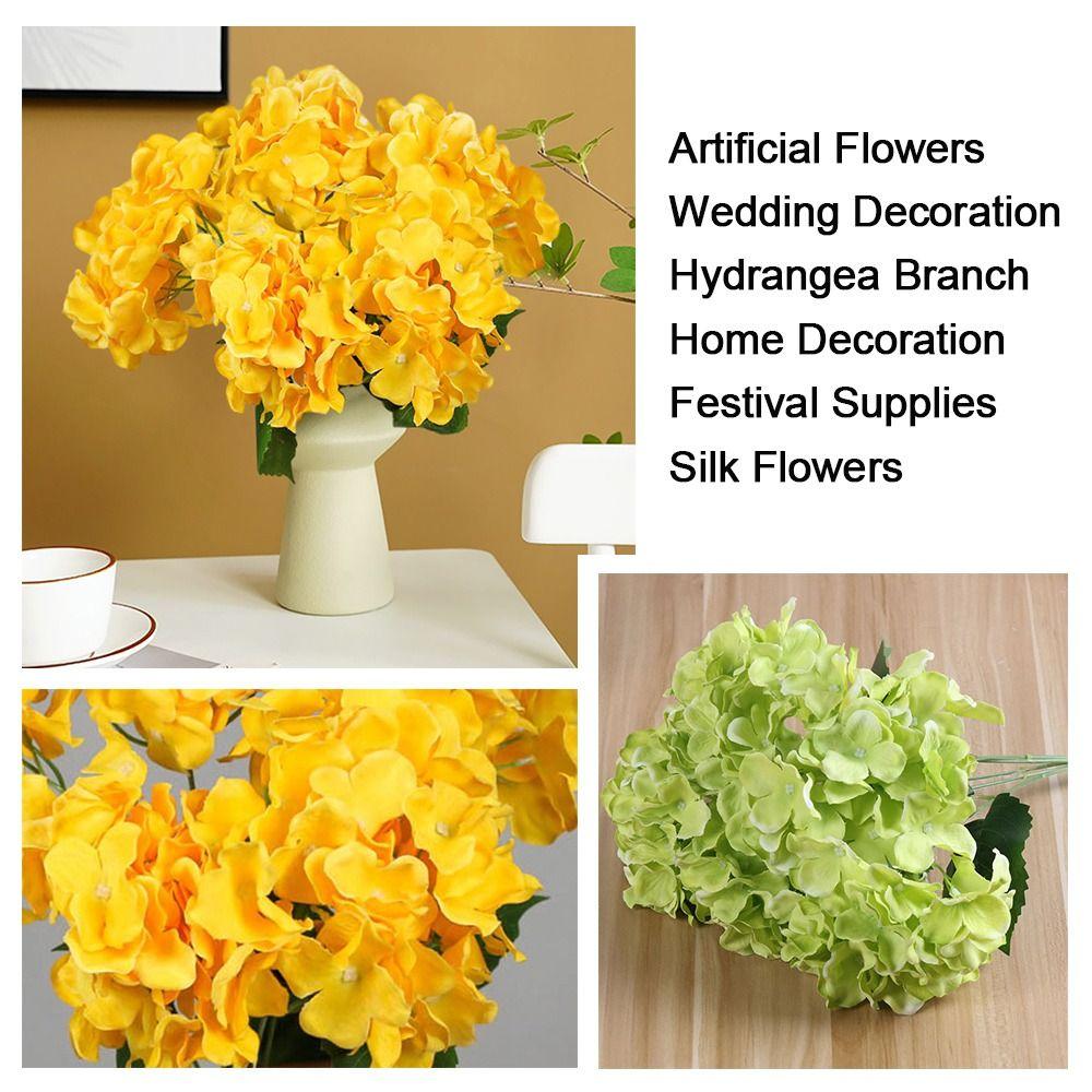 High Quality Autum Fake Flower Plastic Flower Hydrangea Branch