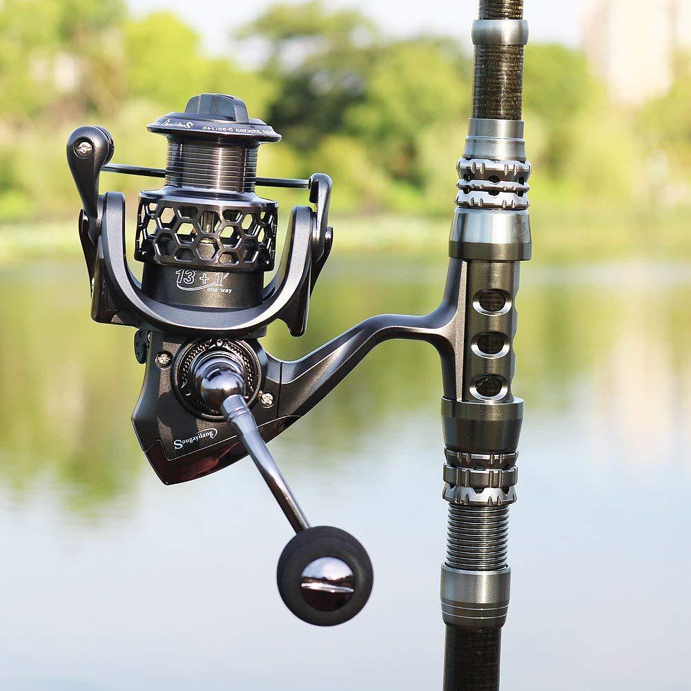 Cheap Fishing Rod Reel Combos with Carbon Telescopic Spinning Rod and 13+1BB Spinning Reel Rod