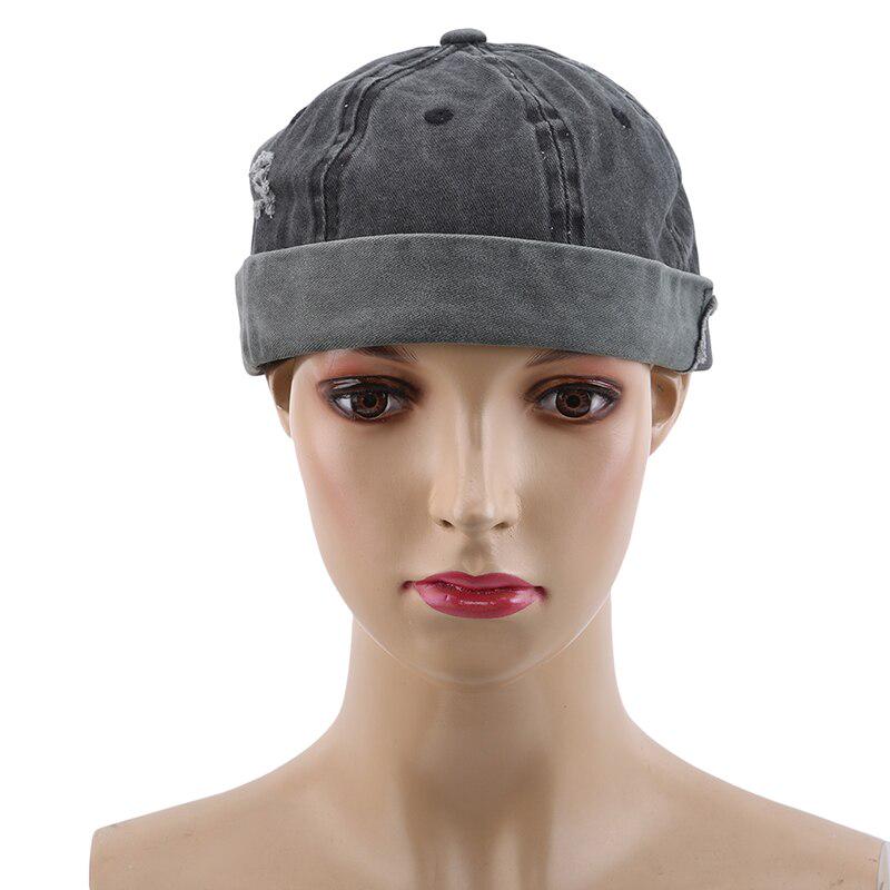 Buy Men French Brimless Hat Beggar Retro Skullcap Sailor Patch Cap H at