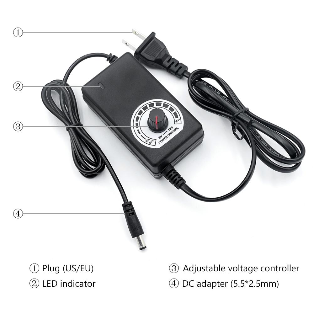 Business & Industrial Adjustable Voltage Power Supply Adapter