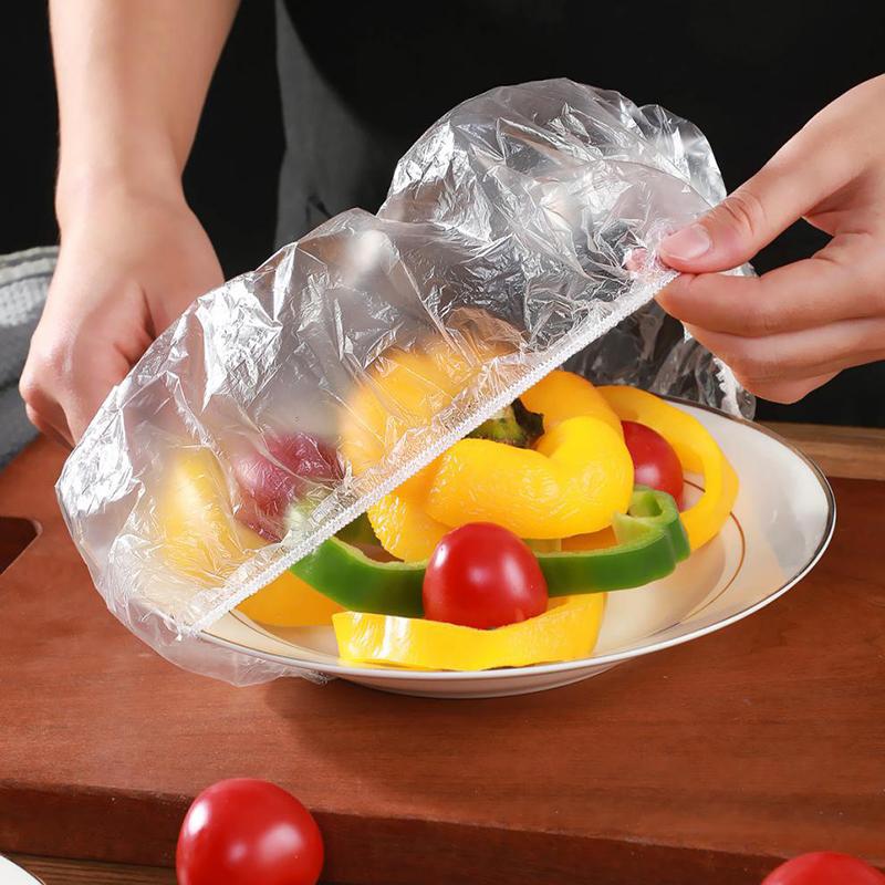 Buy 100pcs Reusable Food Wrap Storage Covers Bags for Bowl Elastic