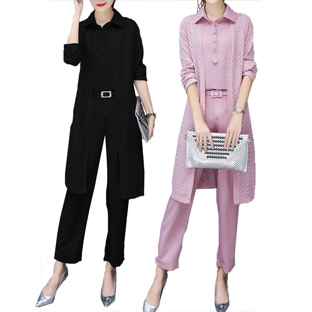 Buy Women Shirt Long Coat Pant Slim Suits at affordable prices — free