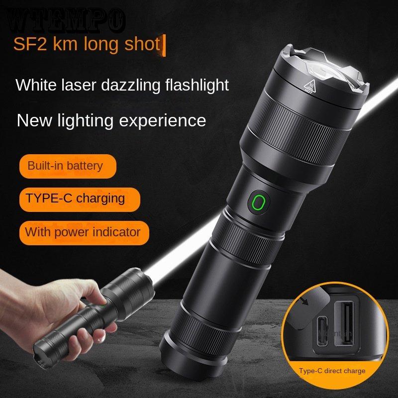 Buy SF2 White Laser Flashlight LEP 1500 Meter Built In 21700 Battery