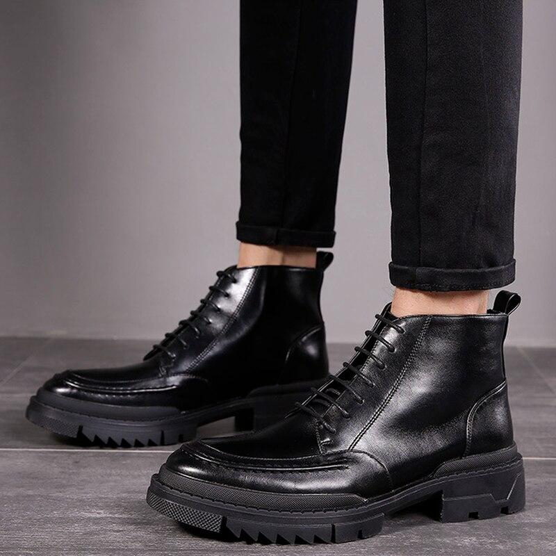 Buy Genuine Leather Formal Boots HighTop Dress Shoes Mens Casual