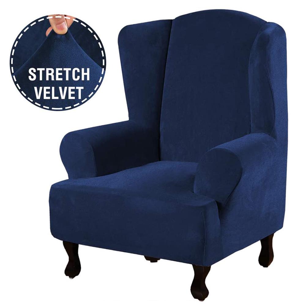 Buy Modern Stretch Velvet Recliner Chair Covers Wing Back Armchair