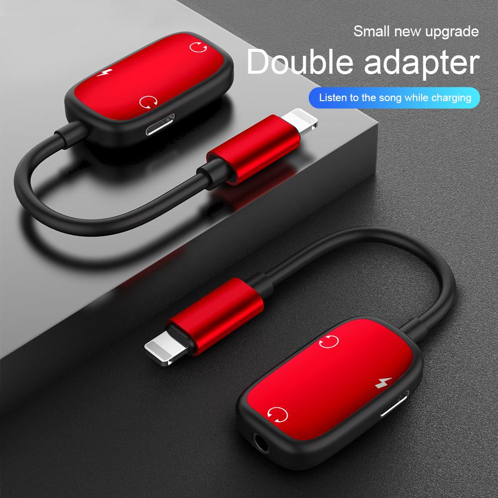 Buy 3 In 1 Audio Adapter Charging Earphone Cable For iPhone X 8 Pin 3.5