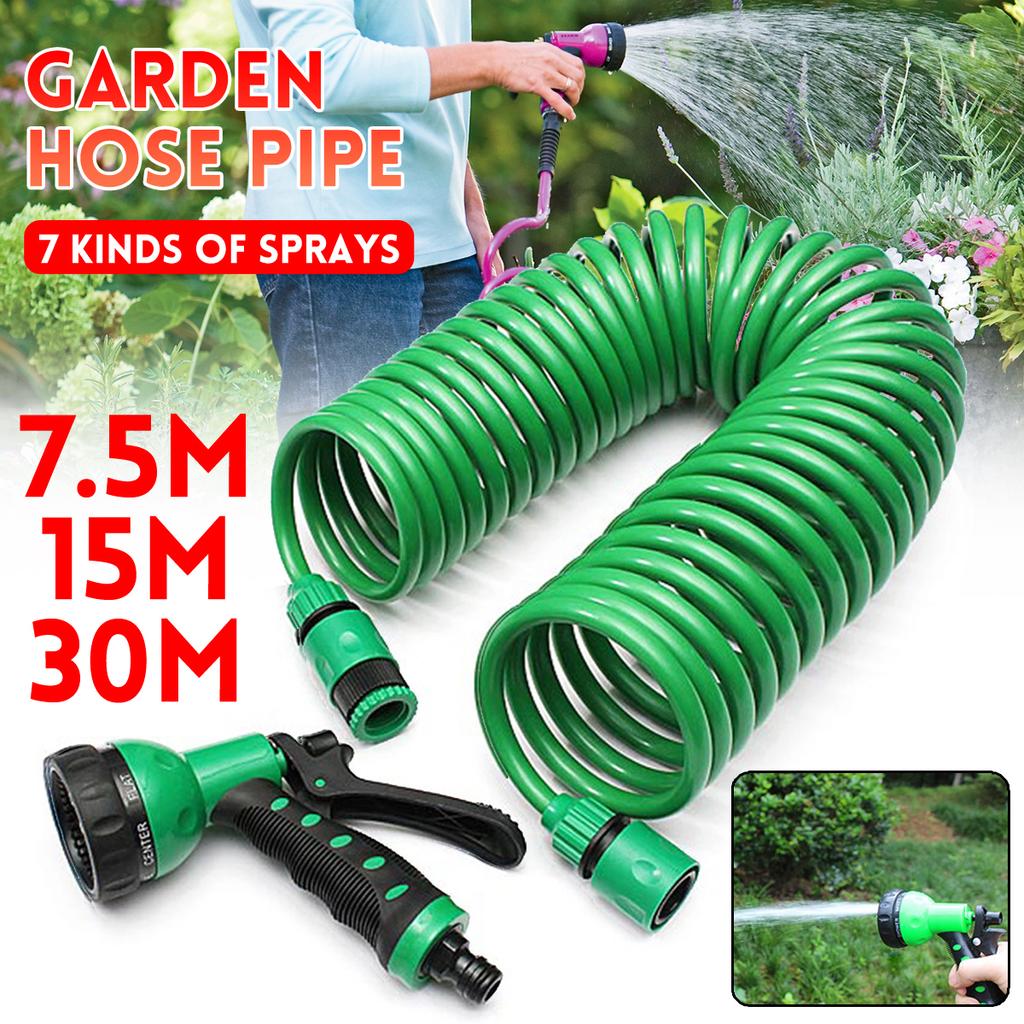 Buy 7.5M/15M/30M Retractable Coil Magic Flexible Garden Water Hose For Car Hose Pipe Plastic