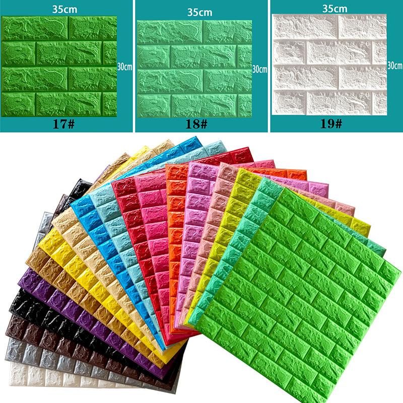 Buy 19Colors Backdrop Decor 3D Wall Stickers Waterproof Selfadhesive