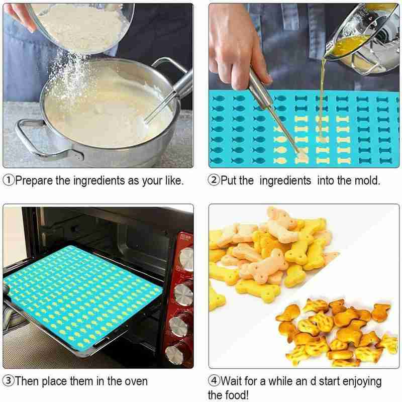 1pcs Silicone Baking Mats Sheet Bakeware Mold Dog Pet Pan Baking Mold
