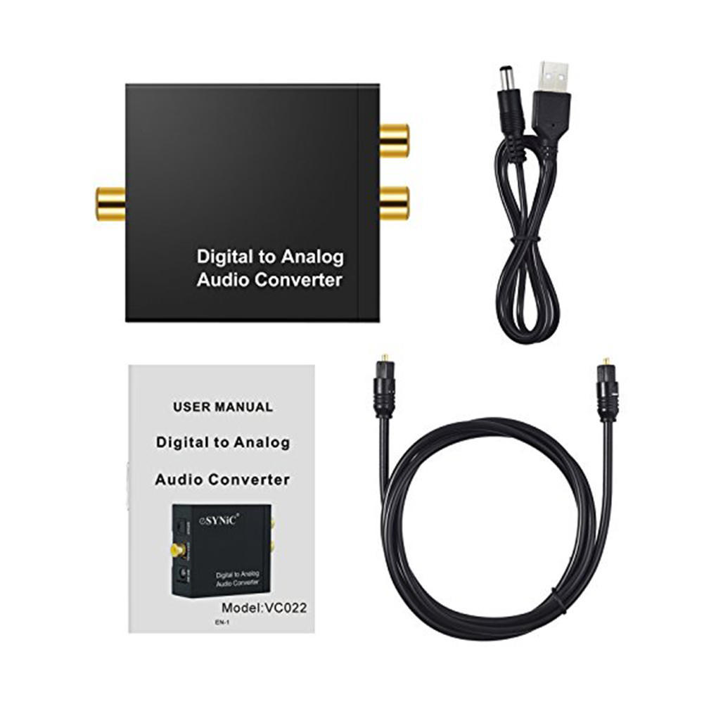 💰Kaufe Digital Zu Analog Audio Converter 3,5 Mm Klinke Optisch Rechts Linker Kanal Für Hdtv Zum Besten Preis Im Online-Shop Bei Joom