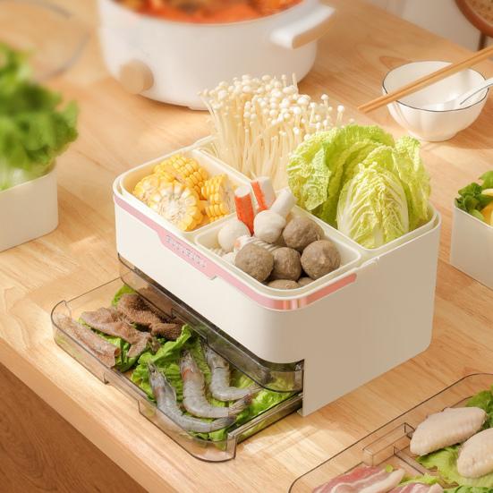 Cheap Hot Pot Dish Large Capacity Multigrid Classifiable FoodGrade