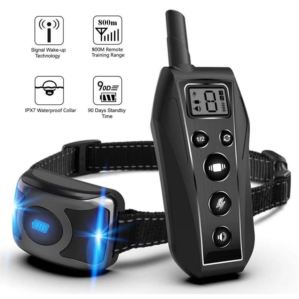 Buy 800M Pet Dog Training Collar IPX7 Waterproof Rechargeable Remote