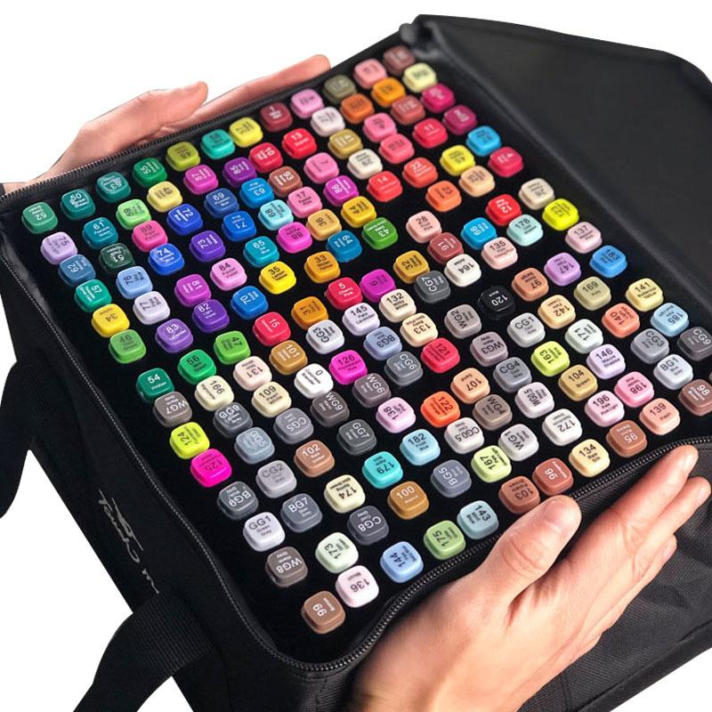 Buy 168 80 60 40 30 18 Colors Dual Tips Art Markers Brush Sketch Pen Alcohol Based Markers Dual
