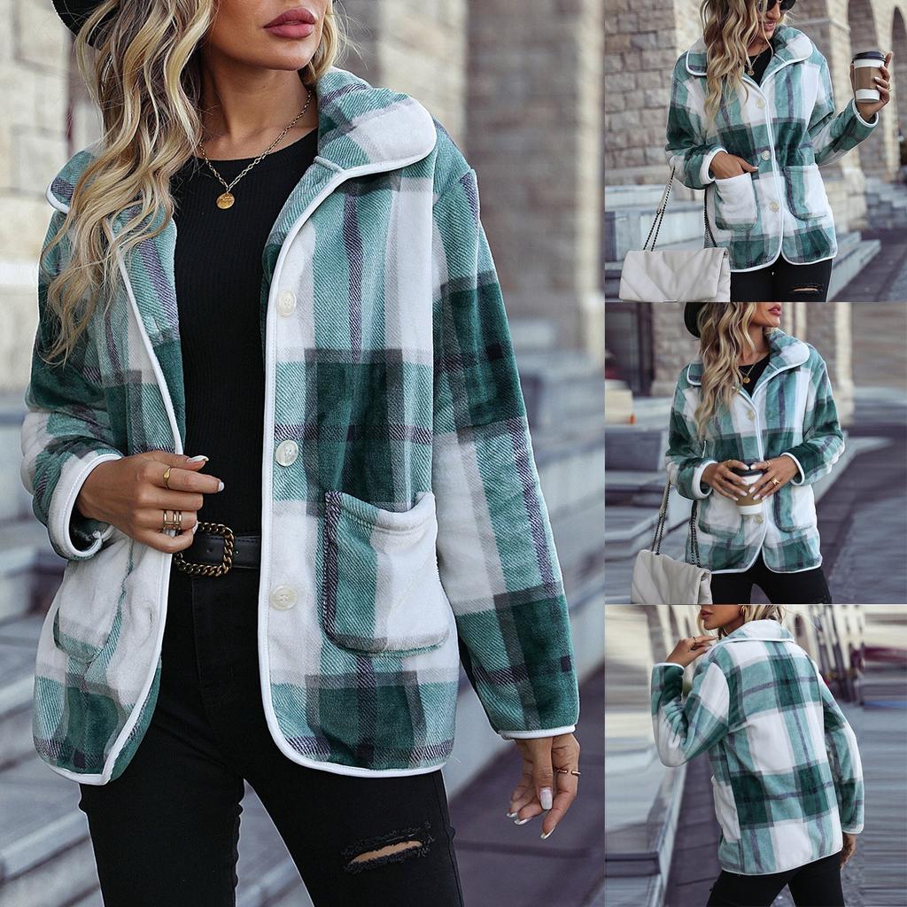 Buy (amanda33) Women's Lapel Long Sleeve Single Breasted With Pockets